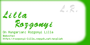 lilla rozgonyi business card